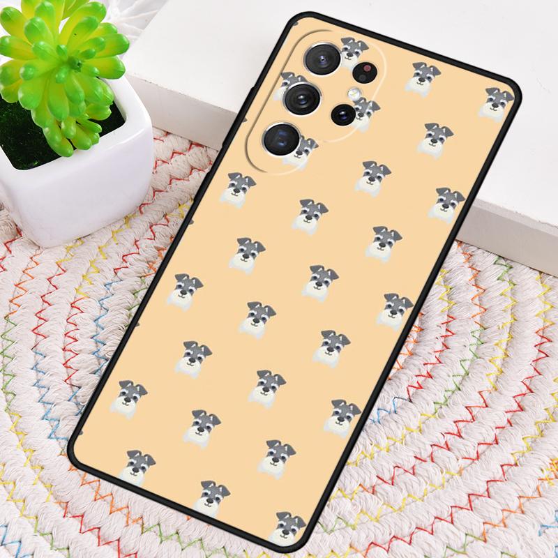 Cartoon schnauzer dog soft Phone Case for Samsung Galaxy note 10 pro S26 Ultra S23 S24 FE S25 S21 S22 PLUS shockproof Cove
