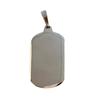 [R8067] - Silver 'American Plate' Steel Pendant - 40x25 Mm