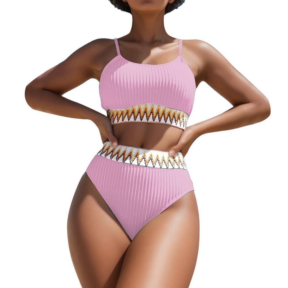 Swimsuit Sexy Bikini Fashion Women's Split Swimsuit Ribbon Swimsuit