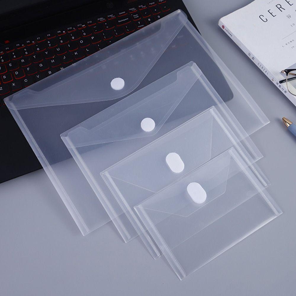 High Quality A4/A5/A7/A8 File Folder Transparent Plastic Document Folder Waterproof Stationery Bag Gift
