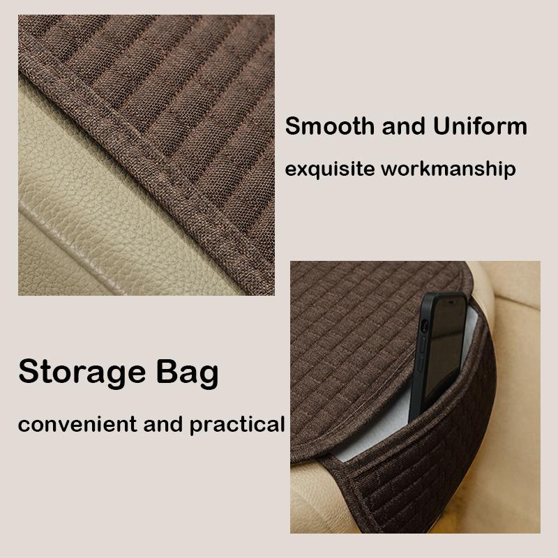 Car Seat Cover Front/ Rear/ Full Set Choose Car Seat Protector Cushion Linen Fabric Car Accessories Universal Size