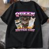 Vintage 90s Bootleg Style "Queen Never Cry" Funny Meme Cats With Lightning & Flame Effect Cute Kawaii Cat Lover Oversized Graphic T-Shirt