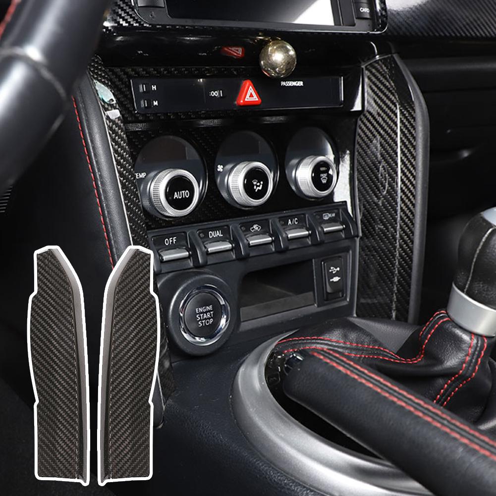 For Subaru BRZ Toyota 86 2012-2020 2pcs Auto Center Console Side Strip Gear Shift Panel Decor Cover Trim Frame Car Accessories