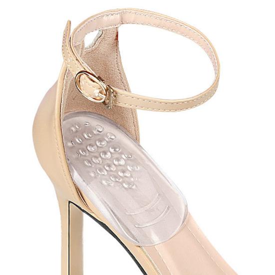 1 Pair Heel Protectors Thickened Elastic Super Soft Bounce Transparent Anti-Friction Invisible Sticky Shockproof High Heel Pads Shoes Accessory