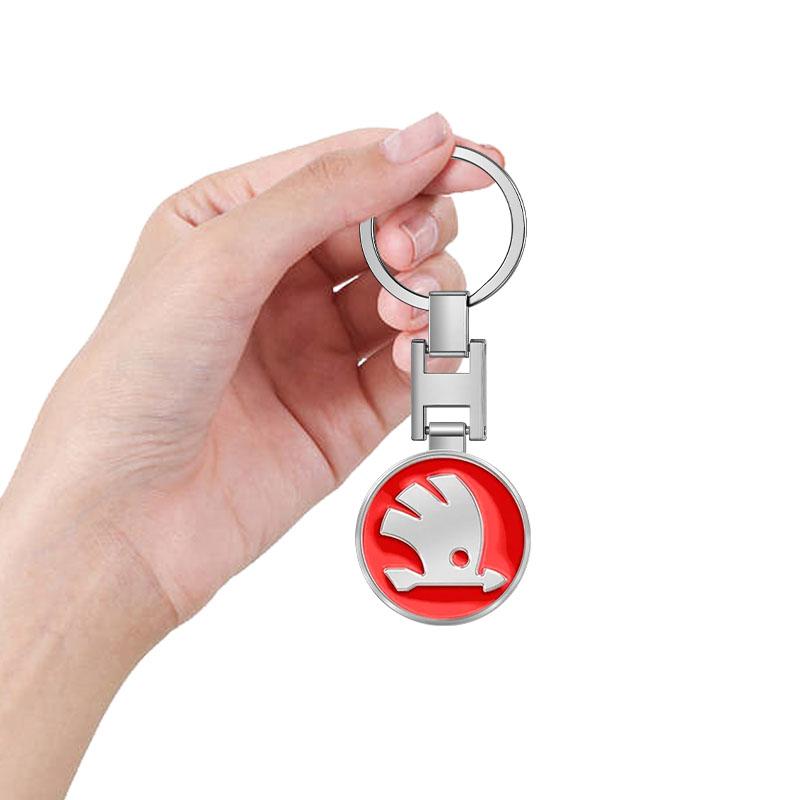 Car Keychain Car Emblem Gift with Key Ring Auto Accessories for Skoda SCALA Superb Octavia 2 3 A4 A5 Fabia Kamiq Kapoq Kodiaq Rapid