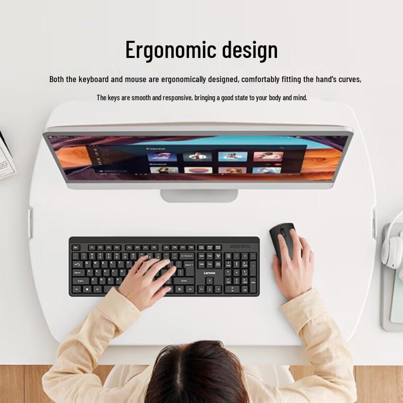 Lenovo KN210 2,4G Kabellose Tastatur- und Maus-Kombination