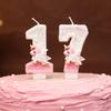Happy Birthday Candle 0-9 Numbers Candle Pink Unicorn Birthday Candles for Cake Children's Birthday Party Candle Cake Decorating