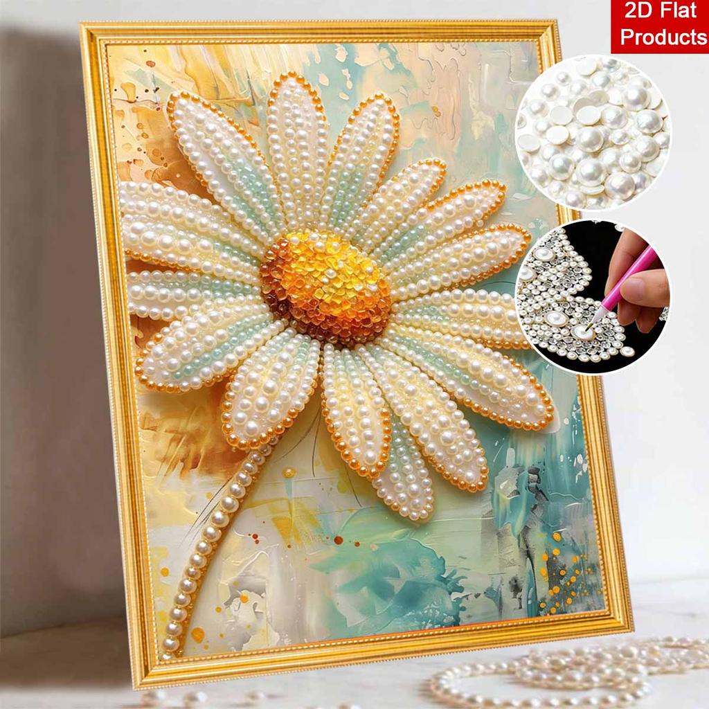 Daisy Pearl Painting Art Handmade DIY Pearl Decoration Painting
