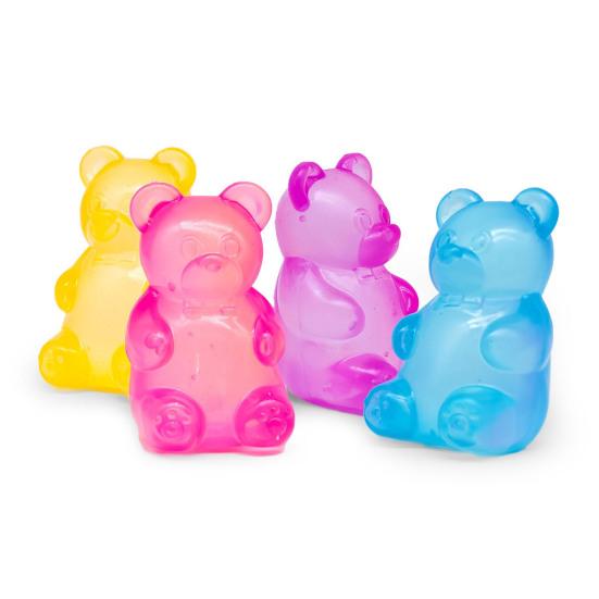 Clear Bear Squeeze Toy Anxiety Stress Relief Glitter Bear Stress Sugar Ball Sensory Toy Soft Stretchy Decompression Fidget