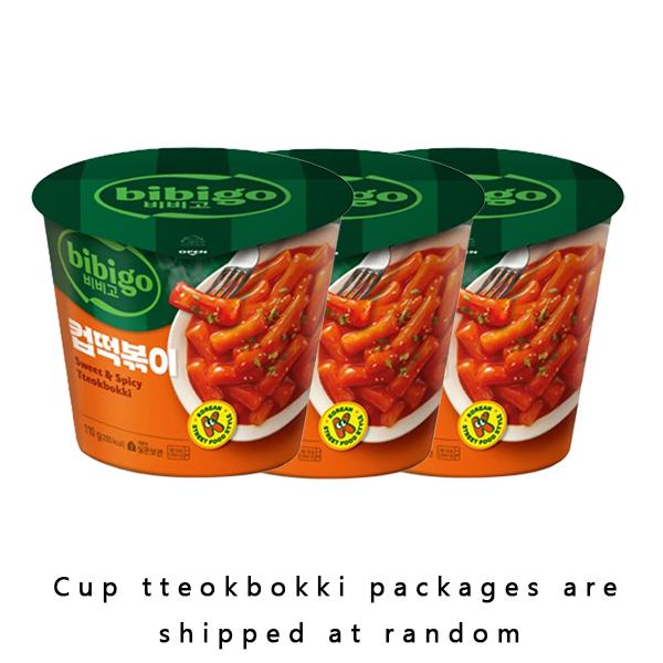bibigo Cup Tteokbokki/ Spicy Stir-Fried Rice Cakes (Original, Rosé, Cheese) (10 Options)