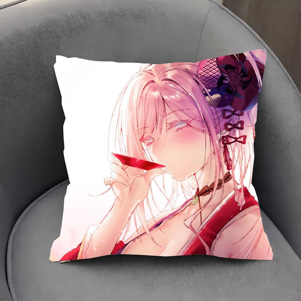 Miyamoto Musashi Anime Fate Pillow Case Fashion Square Pillowcase Bedroom Sofa Room Ins Decoration Leisure