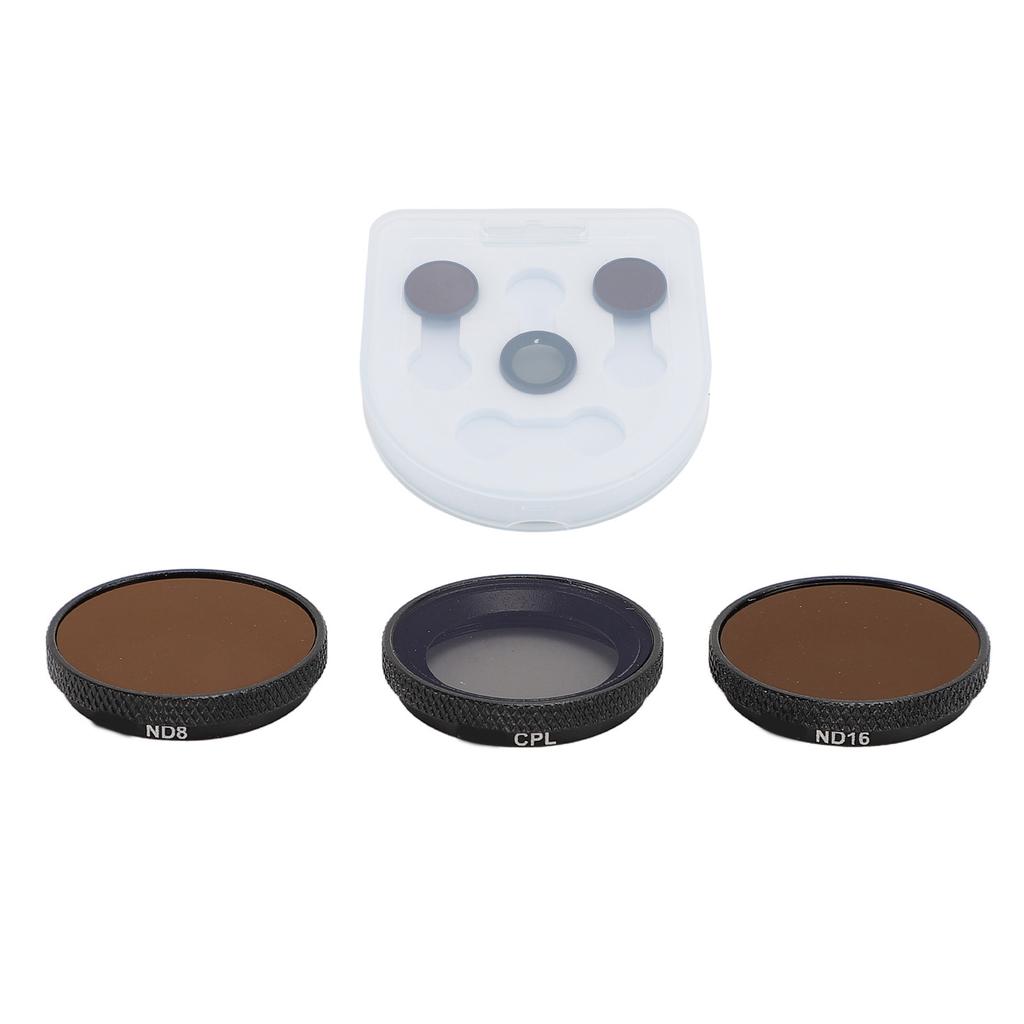 3 In 1 Lens Filter Set Aluminum Alloy Optical Glass Portable ND8 ND16 CPL Filter for GO3S Action
