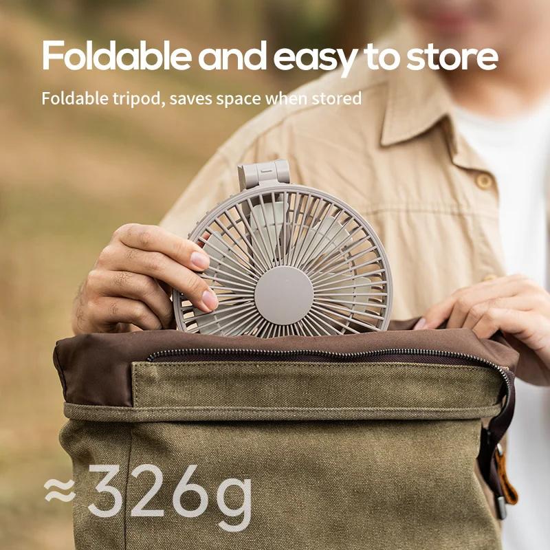 Tripod Portable Multifunctional Fan For Outdoor Camping Tent Desktop USB Rechargeable Foldable Portable Fan Handy Fan New