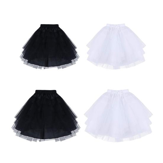 Skirt Bustle High Waist Petticoat Three-Dimensional Tailoring Light Tulle Wide Elastic Waistband Women Tulle Petticoat