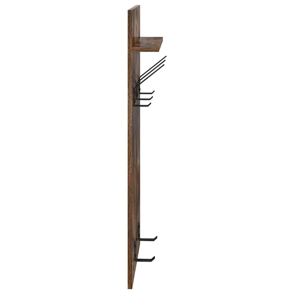 Wall Mounted Nightstand Smoked Oak 40 X 10 X 90 Cm