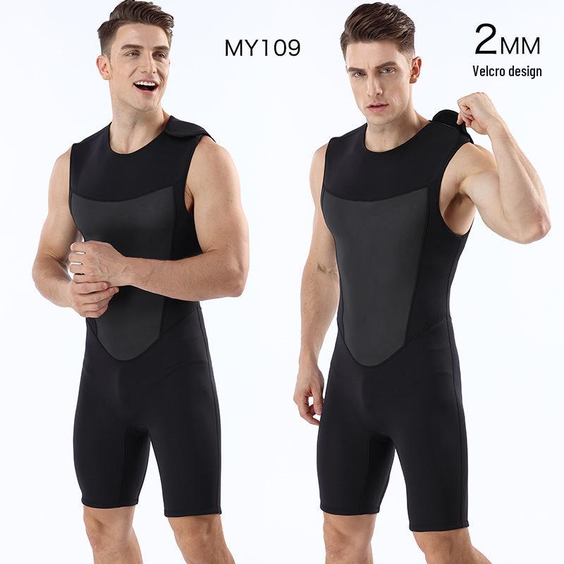 2MM Neoprene Scuba Diving One-Piece Vest & Shorts Wetsuit