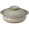 Banko Ware Ginpo Tontopf, Größe für offenes Feuer, hergestellt in Japan, 21081 [Authentisches Produkt] (Tiefer Topf) 8, 2-3 Personen, Hanamishima, Kompatibel,