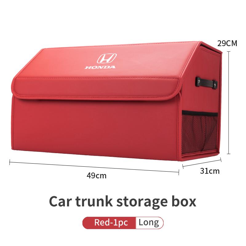 Car Trunk Storage Box Leather Tool Organizer Case Accessories For Honda Civic Fit Accord Odyssey City Pilot Jazz CRV HRV