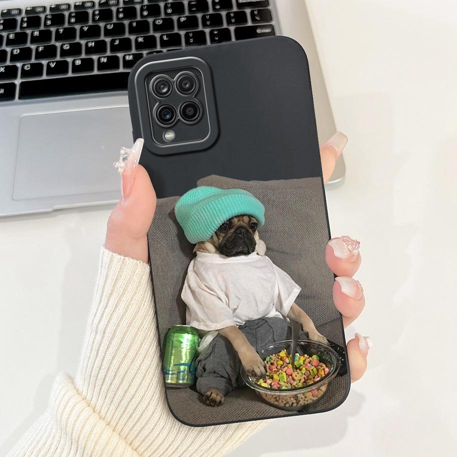 For Samsung Galaxy A12 Case SM-A125F Camera Protection Cover Cute Cartoon TPU Phone Case For Samsung M12 F12 SM-M125F A 12 Funda