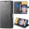 Case - E.F.CONNECTION - For Xiaomi Redmi Note 14 5G - Synthetic Leather - Black - Shockproof and Scratch-resistant