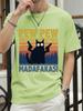 Pew Madafakas Cat Holding Handgun Prints TShirt Women Cotton Summer Tops Soft Loose ONeck Short Sleeve Tees Casual Clothes
