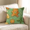 Kawaii Cartoon Christmas Gingerbread Man Maple Design Cushion Cover Happy Autumn Harvest Decor Holiday Decorati Pillow Cover