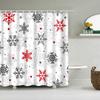 Merry Christmas Decor Shower Curtains Santa Claus Shower Curtain Snowman Elk Waterproof Bathroom Shower Bath Curtain