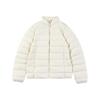LiNing Fitness Series Einfarbige Lockere Stehkragen Daunenjacke Damen Oberbekleidung Champagner-Weiß AYMU112-1