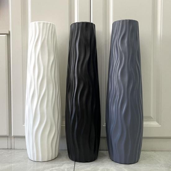 Große Bodenvase Hohe Dekorative Vase Texturiert Bruchsicher Bodenstehende Vase für Heim Wohnzimmer Arbeitszimmer Dekor