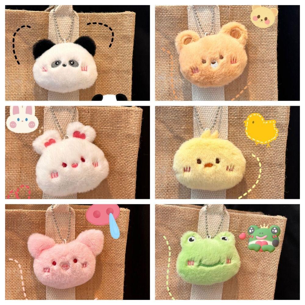 Piggy Squeak Rabbit Doll Soft Chirping Bear Pendant Squeeze Panda Plush Keychain  Birthday Gift