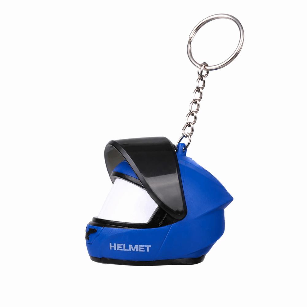 3D Helmet Keyring Light LED Creative Bag Key Pendant Luminous Motorcycle Helmet Keychain Gifts