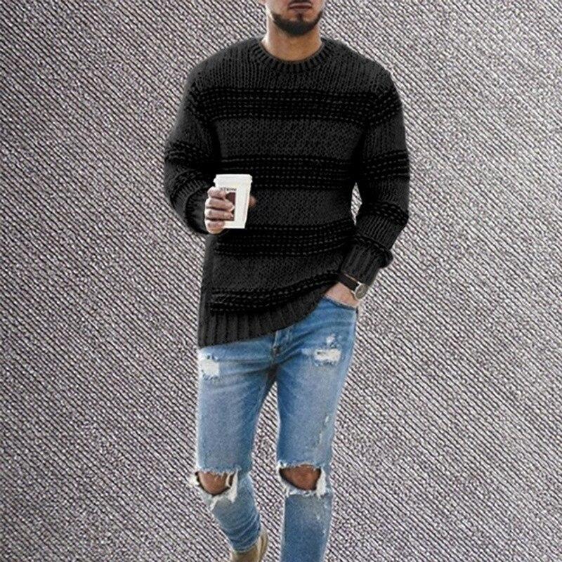 Sweaters for Men Pullover Pattern Knittwear O-neck Sweater Mens Streetwear Sweater Hip Hop Oversize Casual Retro Sweater