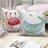 Farmhouse Home Sofa Car Decor Throw Pillow Cover Decorative Sea Animal Cushion Turtle Coral