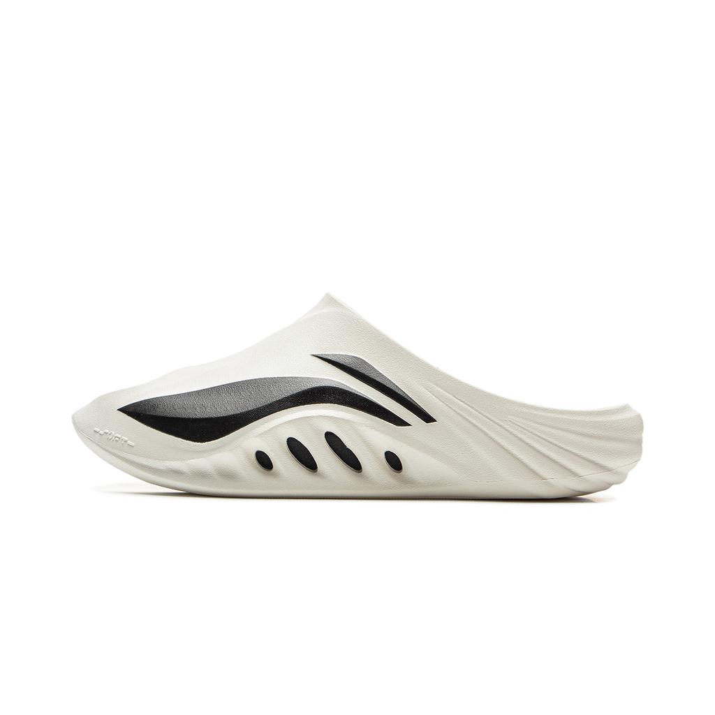 Li Ning SOFT SLIPPER Slide Slippers Unisex White Black AGAV009-4