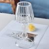 (Vertical Stripe) Transparent Glass Table Lamp Shaped Candlestick, Creative Wedding and Home Decor Ornament