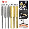 5pcs  Coated Chainsaw Sharpener Stone Cylindrical Burr Chainsaw File   Saw Sharpening