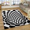 3D Vortex Visual Illusions paklāja paklājs dzīvojamās istabas guļamistabas mājas dekorēšanai, grīdas paklājs, neslīdošs dekors dīvāna virtuves durvju paklājiņam