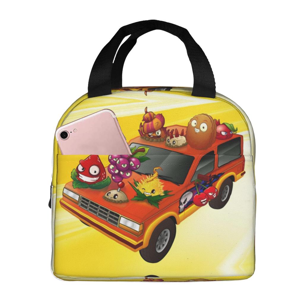 Custom Plants Gaming Zombies Insulated Lunch Bags for Camping Travel Video Game Resuable Thermal Cooler Bento Box Unisex