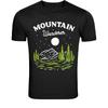 Mountain Wanderer Night Sky T-Shirt - Hiking Nature Adventure