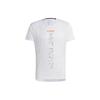 Adidas Agravic Trail Running Tee With Alphabet Print Men Top White HT9442