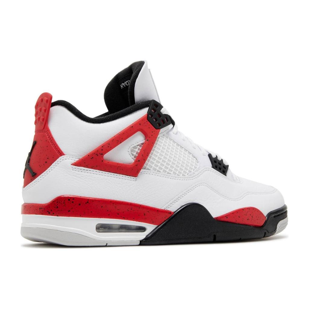 Air Jordan 4 Retro Red Cement Men Sneakers White Fire-Red Black DH6927-161