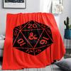 1PC D&D Dungeon and Dragons Print Flannel Blanket, High Quality All Seasons, Home Decor, Warmth and Comfort, Perfect for Christmas Gifts