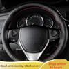 Leather Car Steering Wheel Cover For Toyota RAV4 Corolla 2013- Auto Steering Wheel Cover Car Accessory
