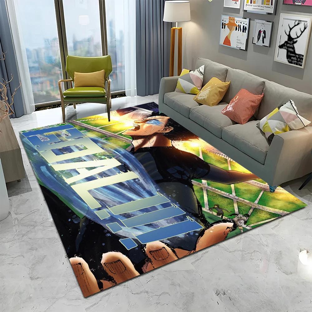 Blue Lock Football Anime Cartoon Carpet Rug for Home Living Room Bedroom Sofa Doormat Decor,kid Play Area Rug Non-slip Floor Mat