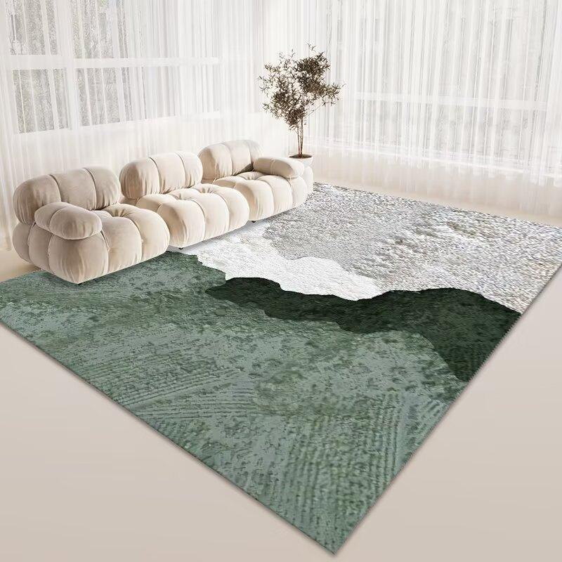 Simple Crystal Velvet Carpet, Living Room Coffee Table Dirt-Resistant And Easy To Take Care Of Floor Mat, Hotel Lobby Homestay Floor Mat