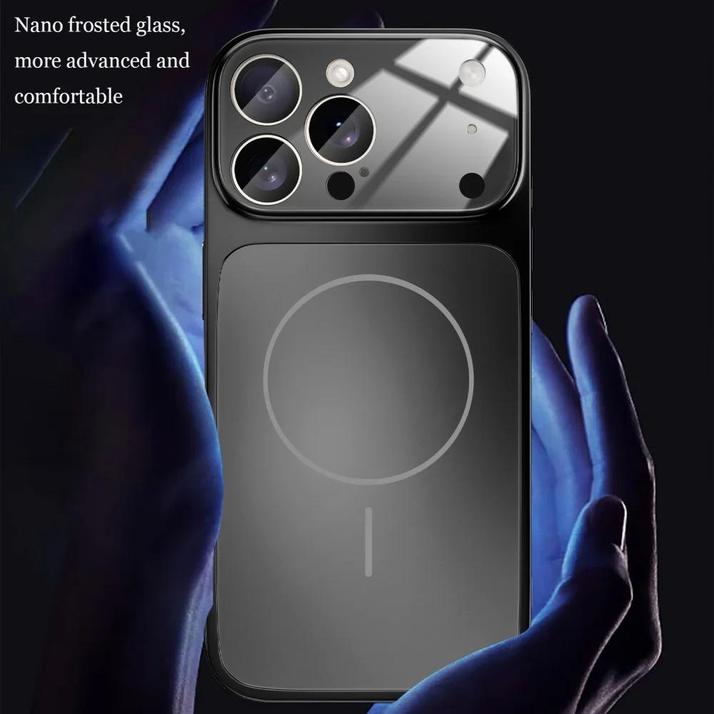 Luxury Original For Magsafe Matte Armor Case For iPhone 17 Air 16 15 14 13 Pro Max Funda Wireless Charging Hard Magnetic Cover