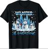 Winter Wonderland Snowman Family Snowflake Cozy Winter Scene T-Shirt