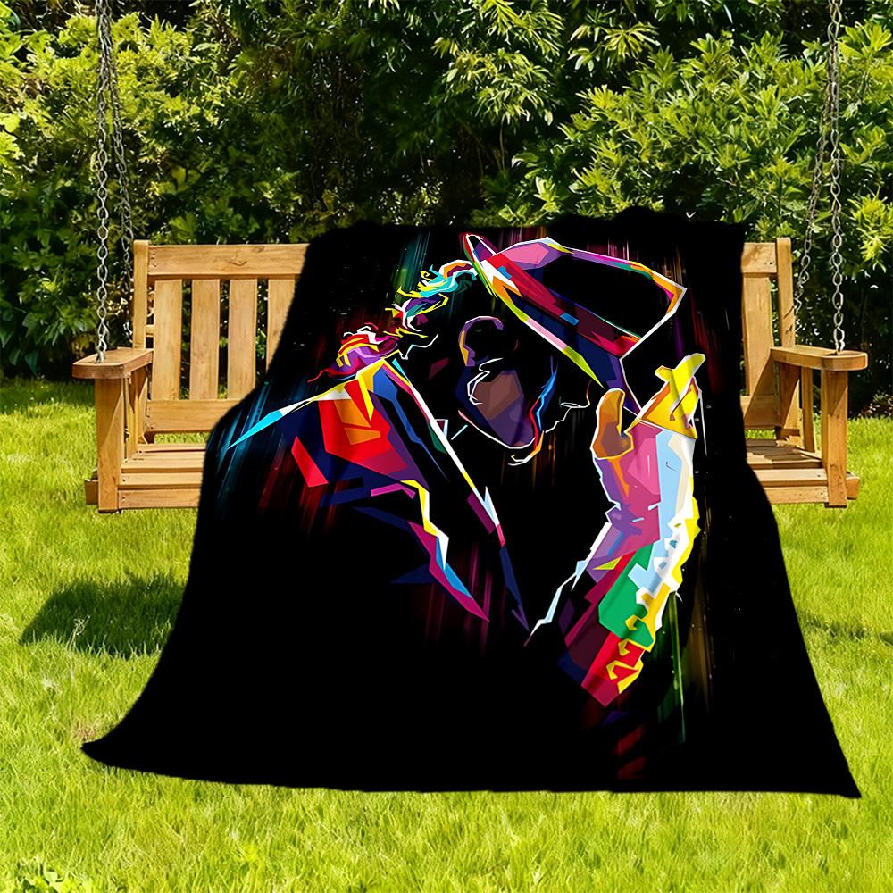 1 db Táncos Mozgás Michael Jackson Kültéri Takaró Könnyű Flanel, Puha és Meleg, Minden Évszakban Használható Kanapéhoz, Szabadtérihez, Kempingezéshez, Nappaliba, Irodába