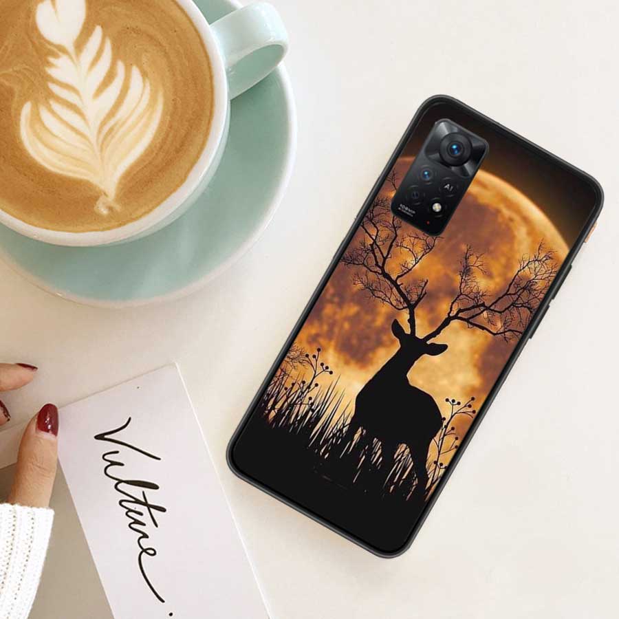 Shooting Elk In The Sunset Forest Phone Case For Redmi Note 13 Pro 5G Plus 12 12C 10 10A 10C 9 9A 9C 9T 8 8A K60 K70 Pro Xiaomi