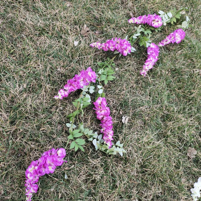 Lila Glyzinie Künstliche Hängende Blumen für Hochzeitsdekoration Mit Mehrfarbigen Optionen